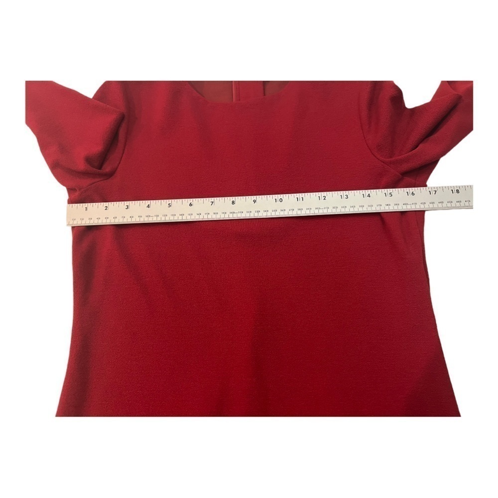 Vince Crimson Red Bouclé Knee Length Dress Size Small - Picture 10 of 13